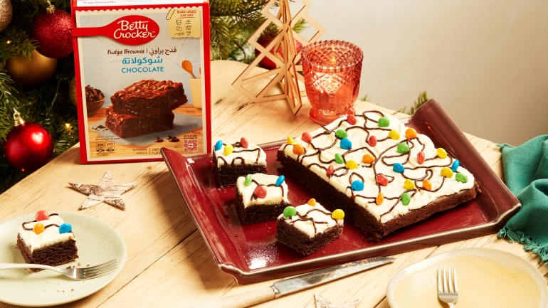 Christmas Light Brownies for Santa