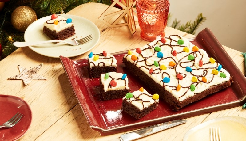 Christmas Light Brownies for Santa