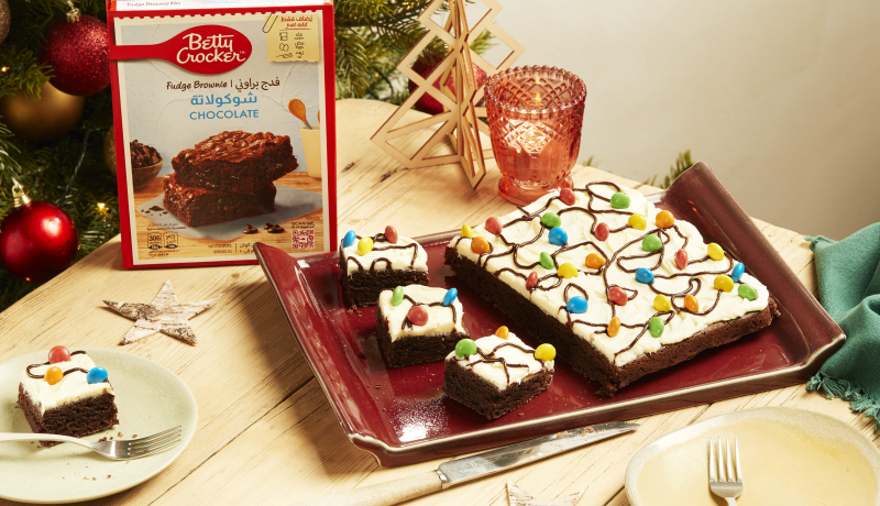 Christmas Light Brownies for Santa